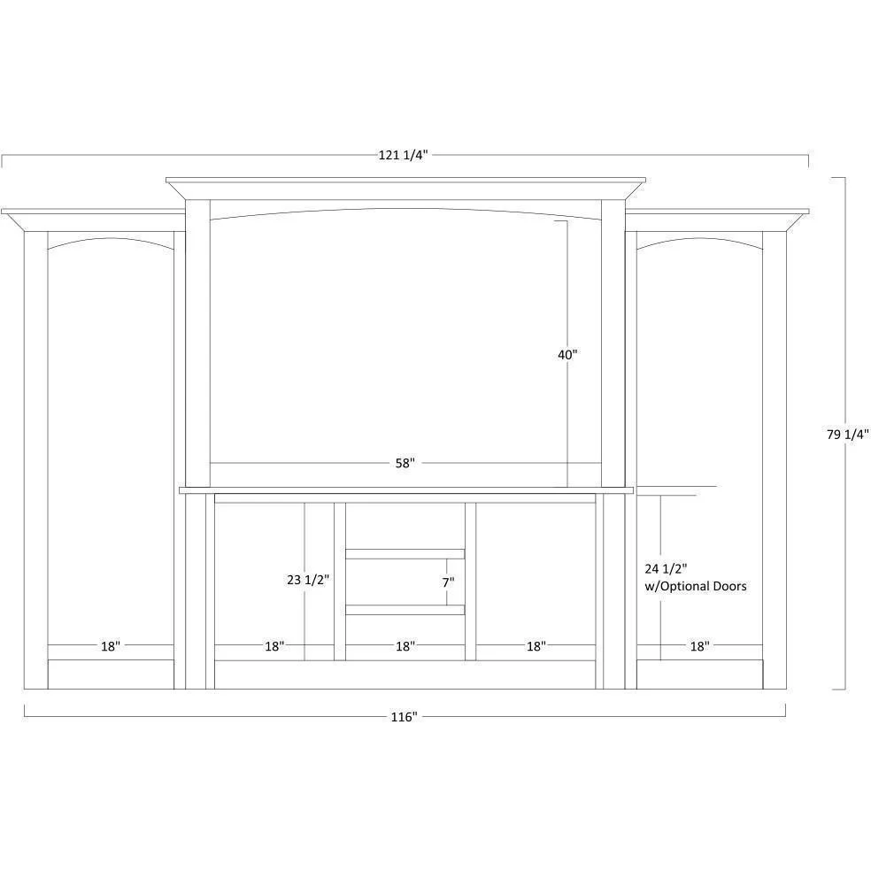 QW Amish Buckingham Wall Unit - Image 4