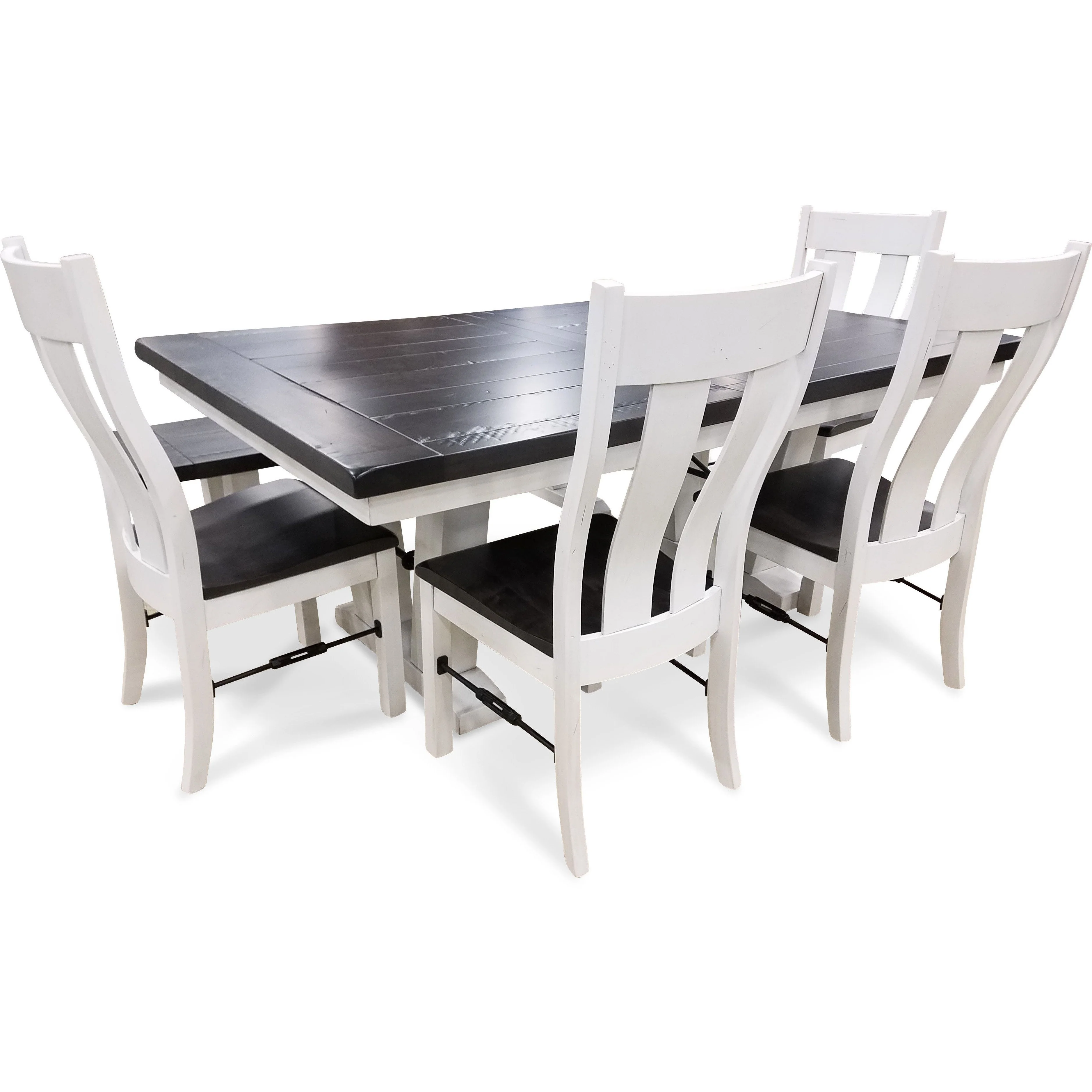 QW Amish Bayfield Plank Rustic 6pc Dining Set - Image 11