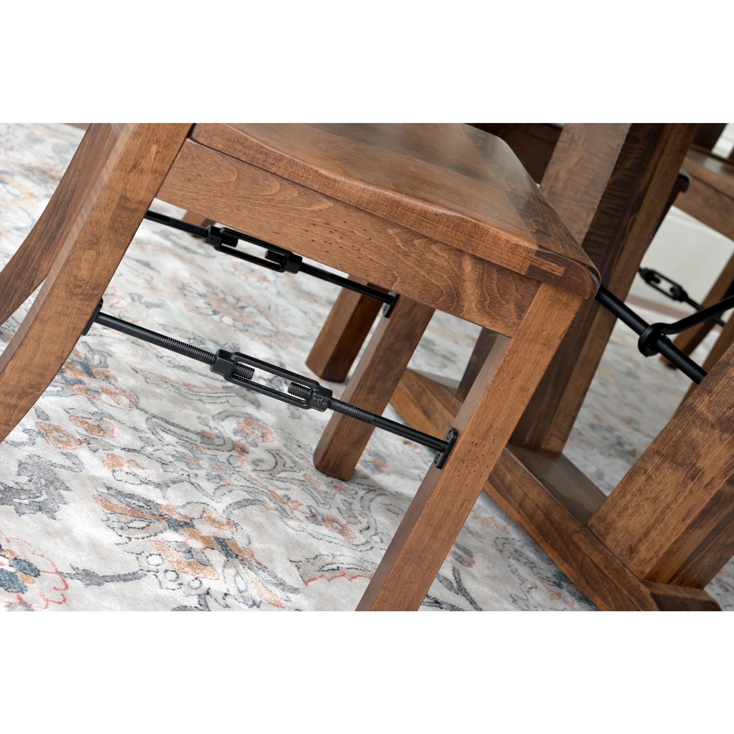 QW Amish Bayfield Plank Rustic 6pc Dining Set - Image 7