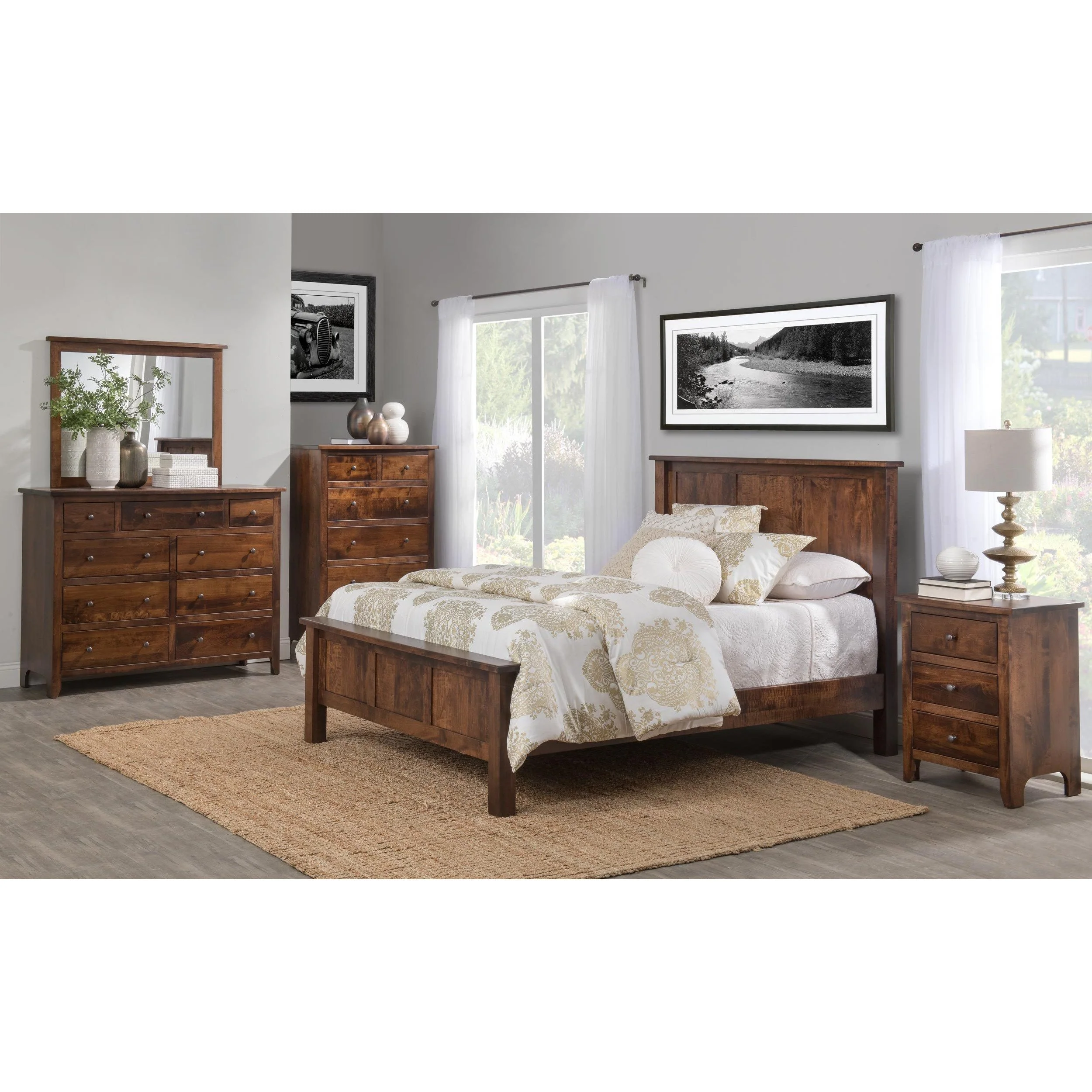 QW Amish Classic Shaker Two Drawer Armoire - Image 5