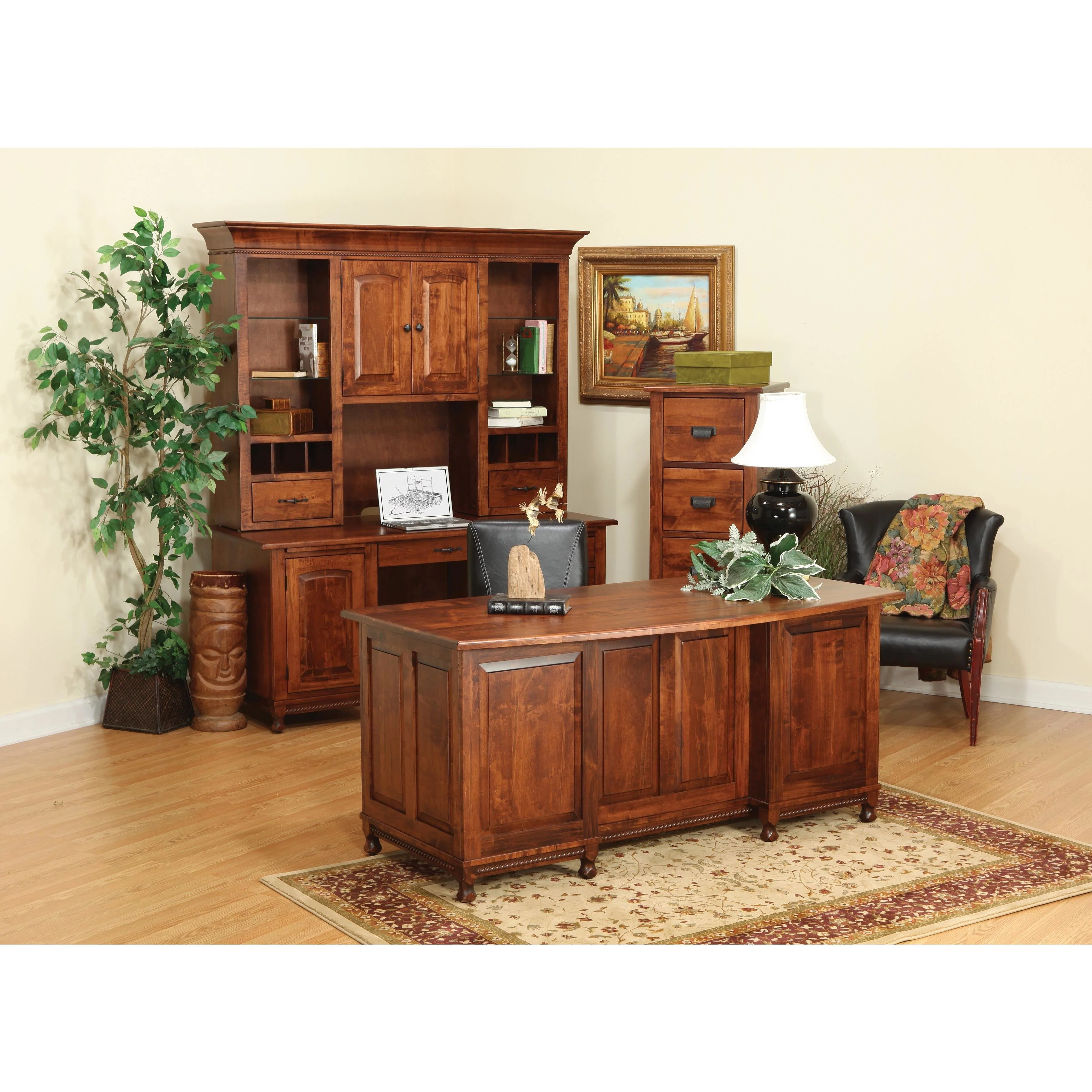 QW Amish Henry Stephen's Executive Desk - Image 4