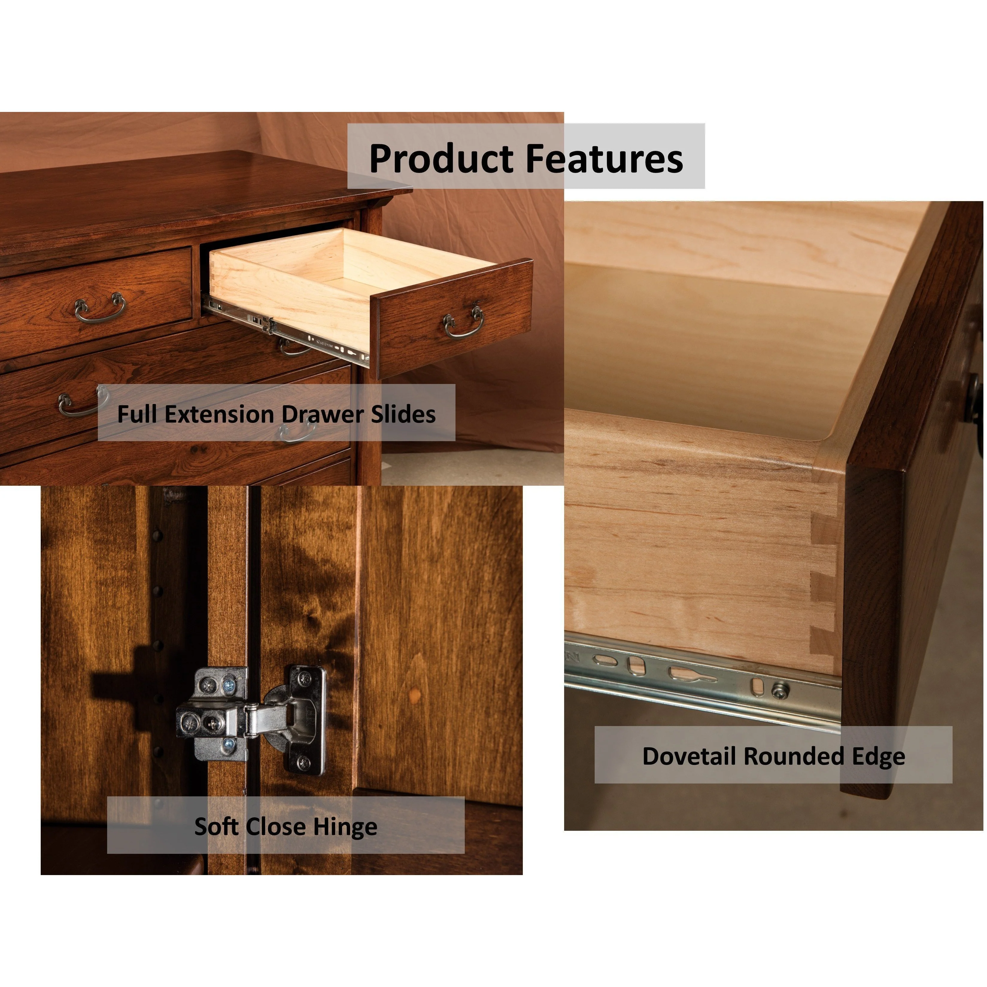 QW Amish Old Classic Sleigh Armoire - Image 4